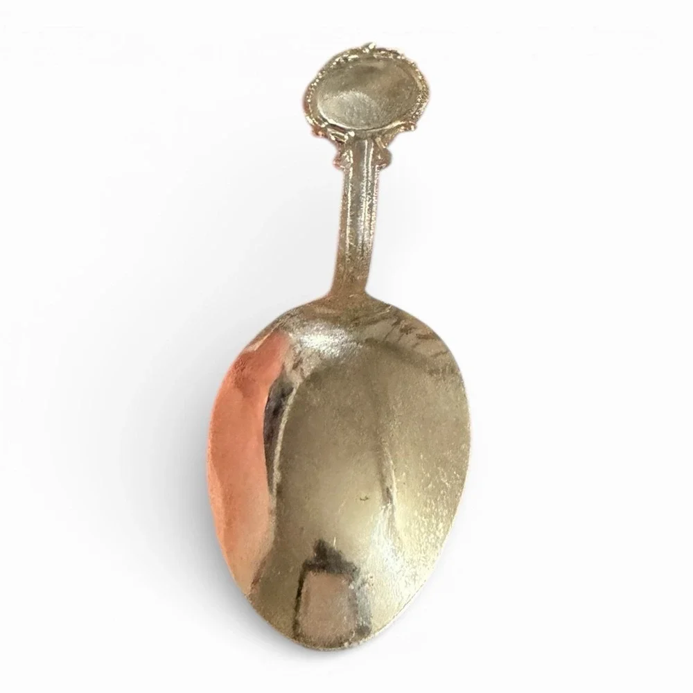 Vintage Playa Del Carmen Mexico Souvenir Spoon Enameled Beach Palm Tree Crest